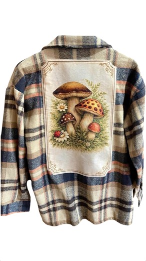 New reimagined flannels dropping @OhioValleyAntiqueMall soon. Including a custom designed by me and printed mushroom motif in booth 462 #antiquemall #ohiovalleyantiquemall #vintagestreetrestorations #sustainableclothing #ooak