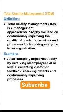 What is Total Quality Management (TQM)?