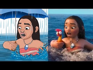 Moana Funny Drawing meme | Ocean Adventure moana 😂
