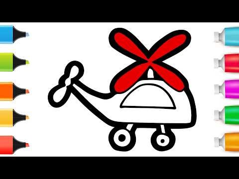 Drawing and Coloring a Cute Plane | Easy Step By Step Tutorial