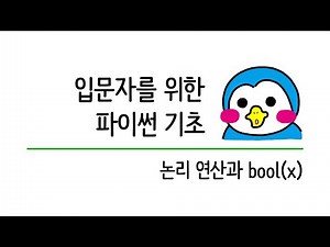 입문자를 위한 파이썬 기초 #11 논리 연산 그리고 bool 함수