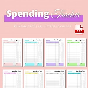 Printable Spending Sheet | Expenses Tracker | Spending Tracker | Daily Spending Log | Finance Tracker | PDF Size A4, A5, US Letter - Etsy Australia