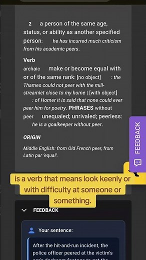master the word 'peer' with wordforge #vocabulary #roadrage #tesla