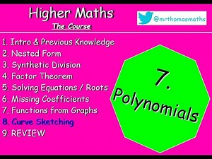 7.8 Polynomials 8. Curve Sketching - Higher Maths Lessons - @MrThomasMaths SQA (Graphs)