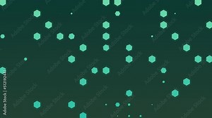 Hexagonal shapes appears and dissapears random places of the screen and vibrating like visual illusion motion graphics background design 4K UHD Stock Video