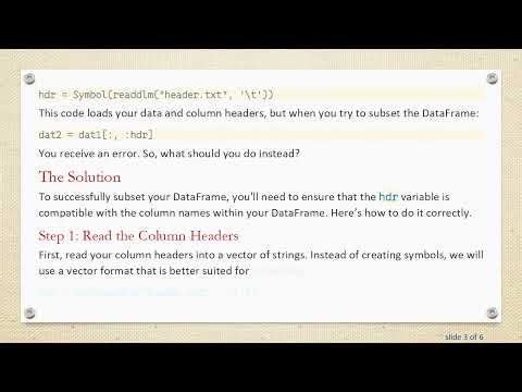 How to Correctly Subset a DataFrame in Julia