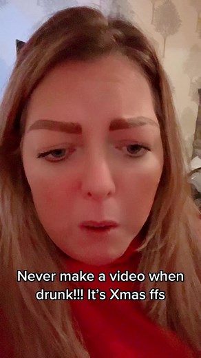 Humorous Christmas Video of a Tipsy Woman