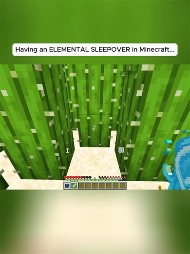 Having an ELEMENTAL SLEEPOVER in Minecraft... Part 3 #johnnyminecraft #minecraft