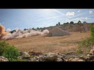 Blasting Limestone for Quarrying - Amazing Rock Explosion!