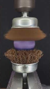 I tested friction using steel brush & ball Part2 #experiment #science #satisfying