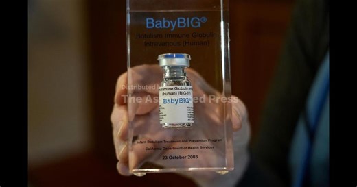 How is the treatment for baby botulism made? From these scientists' donated blood plasma