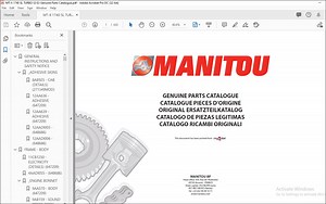 Manitou MT-X 1740 SLT S3-E3 Genuine Parts Catalogue Manual - PDF DOWNLOAD