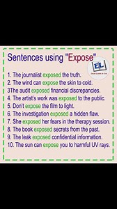 20K views · 557 reactions | Learn English Sentences using the word "Expose" #vocabulary #englishteacher #english #learnspokenenglish #exposeinasentence | English Learning | Facebook
