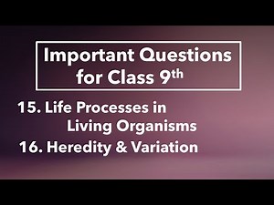 Important Questions for Class 9th Science(Ch.15 & Ch.16)