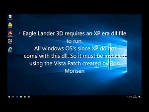 Eagle Lander 3D version 2.12 Vista Patch for missing dx8vb.dll file