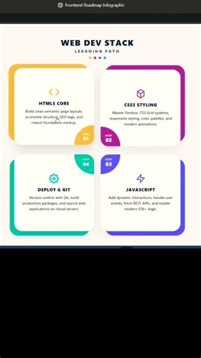 🔥HTML CSS Grid Tutorial: Build Beautiful Roadmap Cards 🚀 #shorts #coding