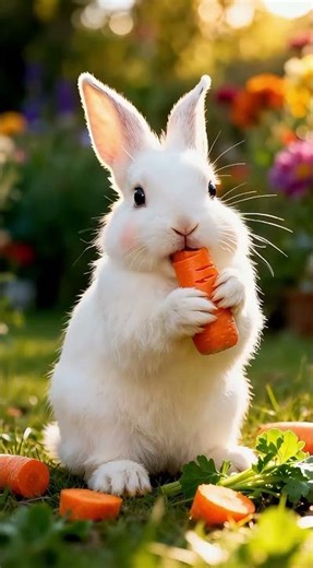 🥕 ASMR Baby Bunny Eating Crunchy Carrot | Most Relaxing Pet Sounds Ever#BunnyASMR #healing #funny