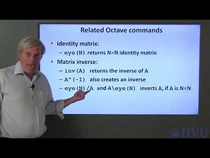Octave Programming Lesson 12.3 - Matrix Inversion