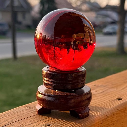 Red Obsidian Crystal Sphere With Rotating Stand: Healing Crystal 60mm,spiritual Birthday Gifts,homedecor. - Etsy