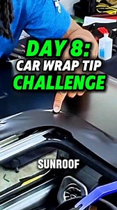 🌞 Day 8: Wrapping Inside a Sunroof — Do It RIGHT! This one detail can make or break your full wrap 👇 🧼 Start with a deep clean — no dust, no fail 🔧 Use tucking tools to guide vinyl into tight edges 👆 Apply controlled heat to help settle the film inside ✅ Makes color changes look seamless and factory-fresh ❌ Skipping this = obvious edges & poor finish 🎯 This tip’s perfect for: Beginner wrappers leveling up Pros dialing in color change installs Anyone who cares about clean details 📦 Want ou
