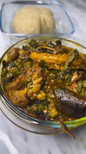 Taste the Tradition. Our Okra Soup (or Ofe Okwuru) is a rich, flavorful journey crafted with the freshest okra, premium cuts of meat or seafood (e.g., kpomo, dried fish, shrimp), and a blend of authentic spices. It’s hearty, comforting, and perfectly paired with your choice of swallow (like Pounded Yam, Eba, or Fufu). Grab a bowl and experience the real deal. 🔥 #OkraSoup #NigerianFoodinuk #WestAfricanCuisine #TasteTheCultureinuk | Orji Nnenna Mary