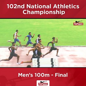 Chamod Yodhasinghe clinched victory in the 100M Men's event in the 102nd National Athletics Championship 2024 held in Diyagama. #ThePapare #athletics | ThePapare.com