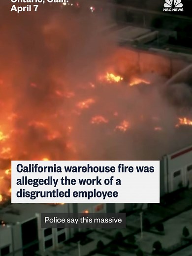 A man was arrested over massive warehouse fire. The California warehouse fire was allegedly the work of a disgruntled employee.
