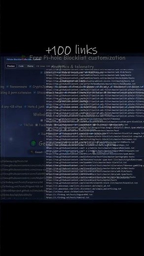 Collection of block lists for Pi-hole with +100 links and +6 million domains