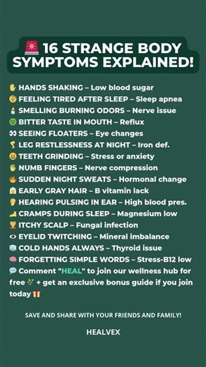 ⚠️ Strange Body Symptoms You Shouldn’t Ignore #healvex #healthyliving #wellness