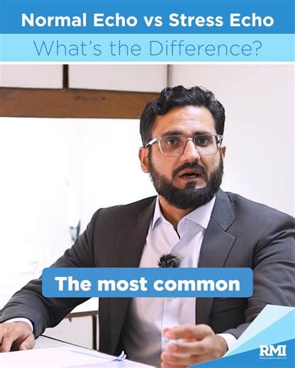 RMI Official on Instagram: "Stop Heart Disease Before It Starts! A normal echocardiogram (echo) is a heart ultrasound performed while the patient is at rest. It helps doctors evaluate the structure and function of the heart, including heart size, pumping strength, and valve function, and is commonly used to diagnose conditions such as valve disorders, heart muscle disease, or fluid around the heart. A stress echo, however, assesses how the heart performs when it is under physical or medically in