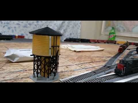 Challenger highballing a freight