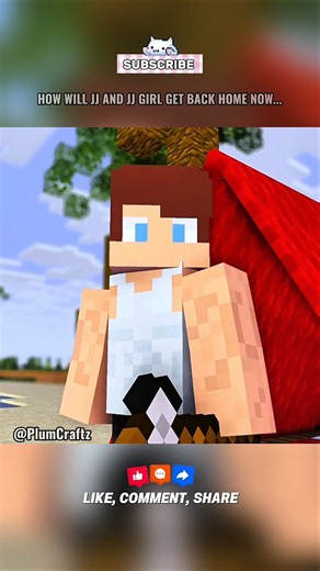 “HOW WILL JJ AND JJ GIRL GET BACK HOME NOW” 🥺🏠😮 Minecraft
