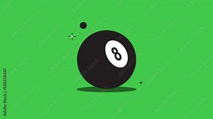 Simple animation with rolling Tennis ball in flat design style. Seamless loop sport ball motion graphic