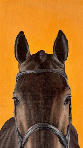 It’s physics…. 6 seconds for you equates to hours for the artist 🎨. I’m loving this series of solid colored backgrounds. I think it can add a very contemporary feel to a very traditional, classical style art. Whether it’s this Hermes orange, Tiffany blue, or Cartier red, a background like this could give your space that splash of color that it needs 🐴. #equestrianart #equestrianartist #equineart #equineartist #thehorseasart #oilpainting #equestrianlifestyle #equestrian | Ashley Tolton Art