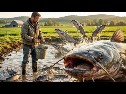 Catching Jumbo Catfish in a Deep Hole | Eels, Koi, Snakehead & Turtles Inside