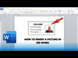 How to insert picture using MS Word for beginners