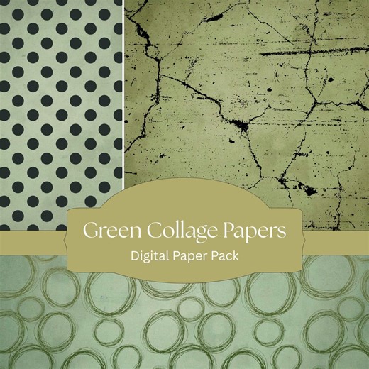 Green Digital Paper for Junk Journals – Botanical & Patterned Backgrounds (19 Pages) - Etsy