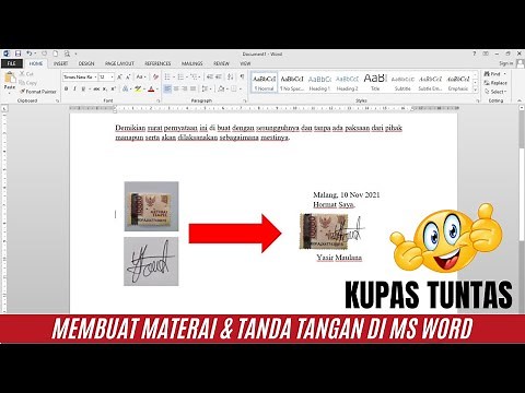 Cara Membuat Atau Menggabungkan Materai Dan Tanda Tangan Di Word