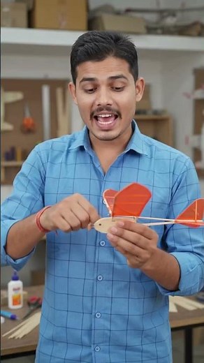 How To Make Rubber Band Ornithopter With Easy Mechanism At Home | Flying Bird#shorts#viralshorts