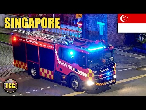 *RUMBLER!* [Singapore] SCDF Pump Ladder, Rescue Tender & Ambulances Responding + Police On Scene!