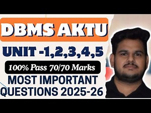 DBMS Aktu Most Important Questions | Database Management System Aktu Most Important Questions