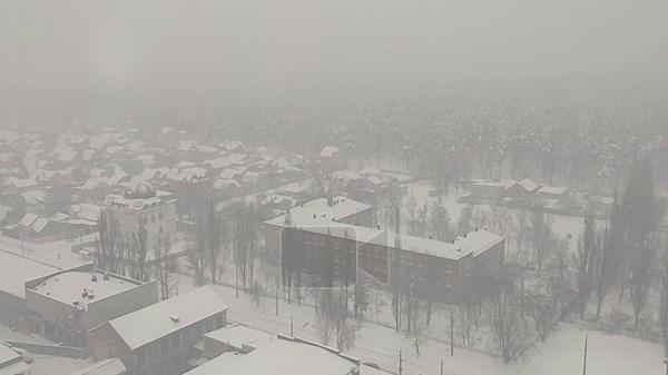 Snow storm in the city, snow street video background Stock Video Footage - Alamy