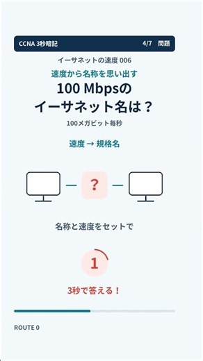 Fast Ethernetって何Mbps？全6問｜CCNA暗記まとめ006・通信速度