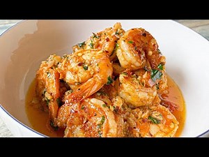 Garlic and Butter Shrimp Cooked in White Wine | Quick and Easy Garlic and Butter Shrimp Recipe