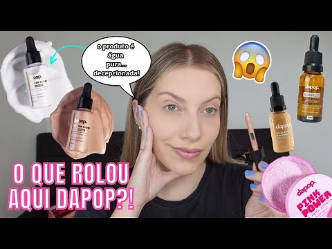 TESTANDO MAKES BARATINHAS da DAPOP | Pink Power Dapop, Primer Glow, Base, Blindagem Dapop, Base... ✨
