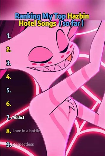 Ranking My Top Hazbin Hotel Songs（so far）#tiktokjourneycontest #hazbinhotelseason2 #hazbinhoteledit #entertainment #fyp