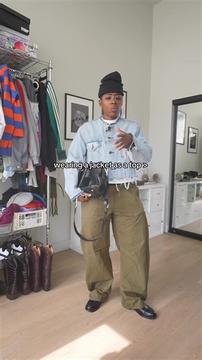 It’s basically a tank top☝🏾 #ootd #grwm #fashiontok | jacket outfit