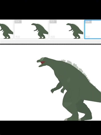 Godzilla junior roar and atomic breath test | stick nodes #godzilla #animation