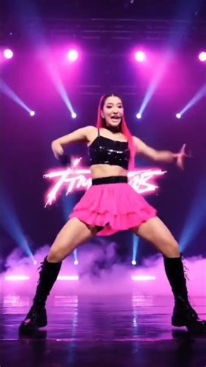 Korean Girl Dance Performance in Pink & Black | Full Energy Music Dance Show