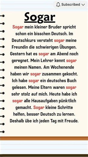 Sogar einfach erklärt | Deutsche Alltagssätze | Deutsch A1 A2 | Learn German